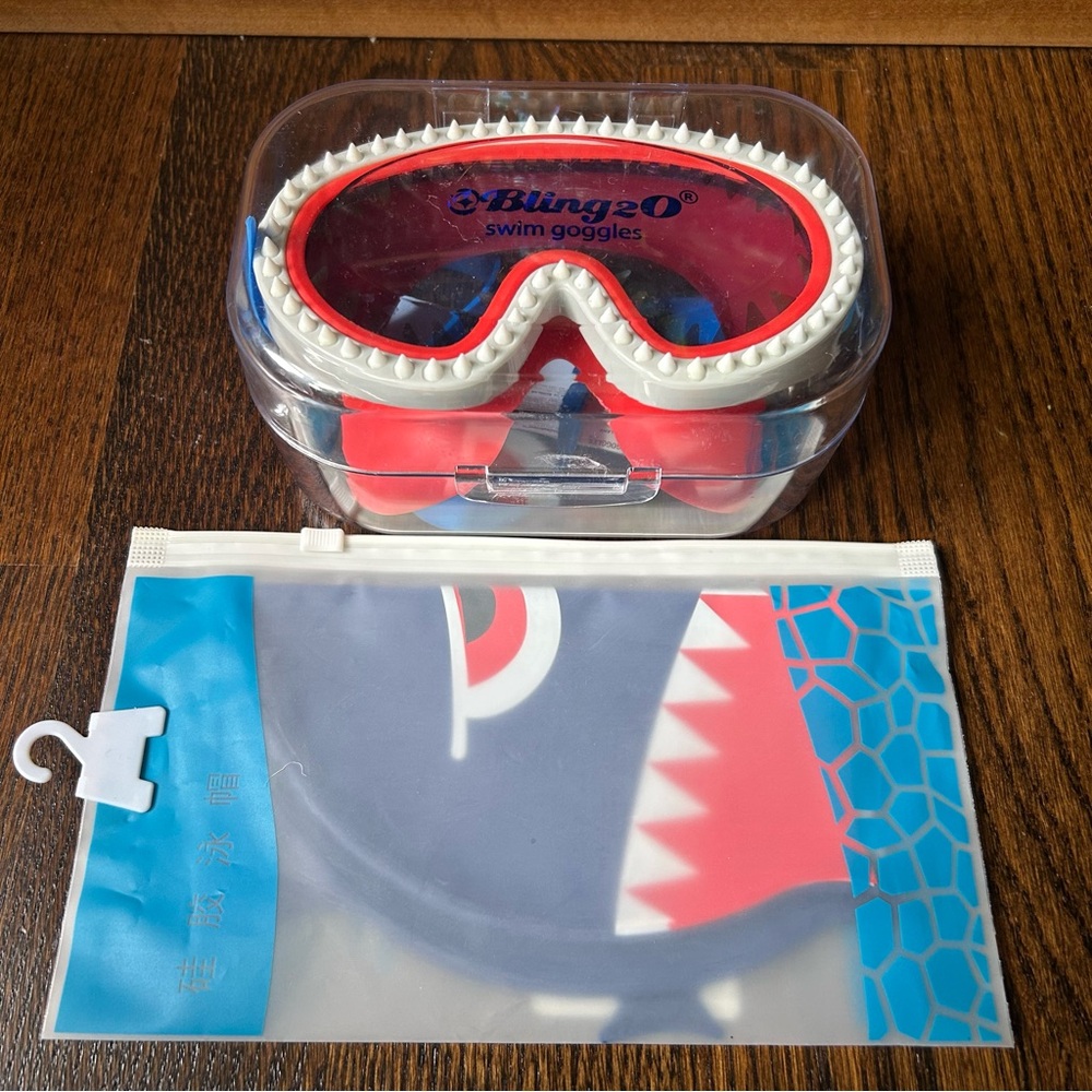 Bling2o Red and Blue Shark Swim Goggles